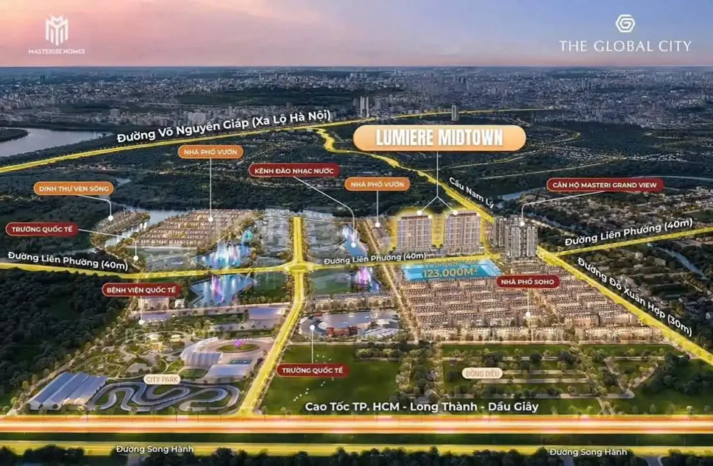 Vị trí Lumière Midtown đắc địa tại trung tâm TP. Thủ Đức