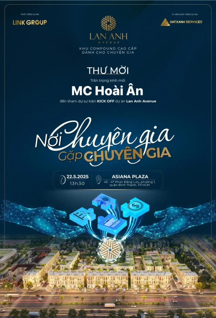 Thiệp mời sự kiện kick off Lan Anh Avenue Tân Uyên Bình Dương