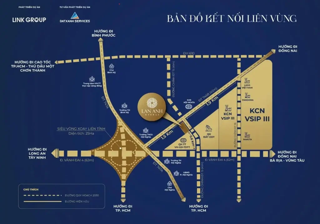 Vị trí dự án Lan Anh Avenue Tân Uyên Bình Dương