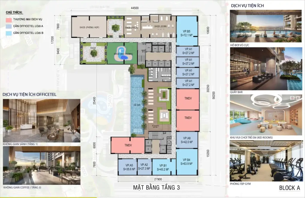 Mặt bằng tầng 3 dự án Ava Center