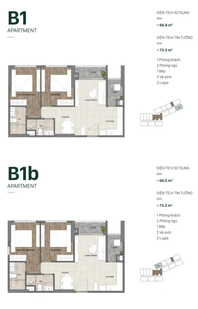 Mặt bằng căn hộ B1 Setia Edenia