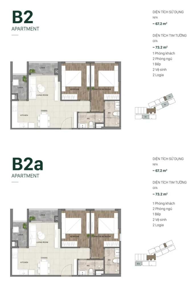 Mặt bằng căn hộ B2 Setia Edenia