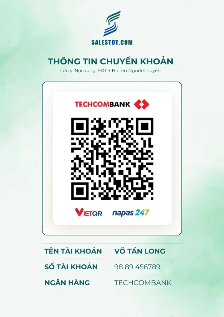 THÔNG TIN CHUYỂN KHOẢN salestot